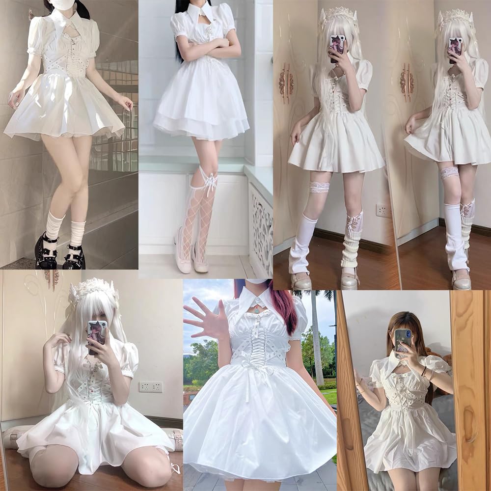 Amazon.co.jp: [FULINE] アイドル衣装 ゴシック 黒 ブラック ホワイト